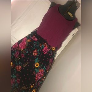 3 Pc Cropped Shirt & Maxi Skirt